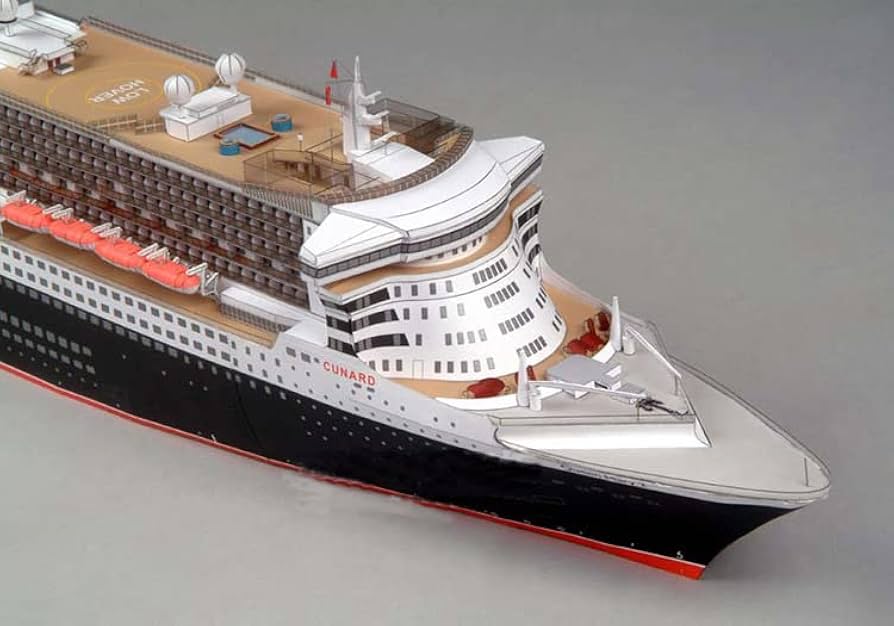 クイーン・メリー号 ペーパーモデル - チャドバレー カンパニー Amazon | 3D 組み立て模型 ペーパークラフト 船 1/400スケール